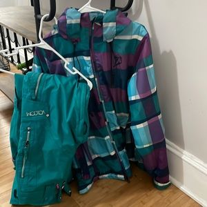 Volcom snowboarding jacket and pants